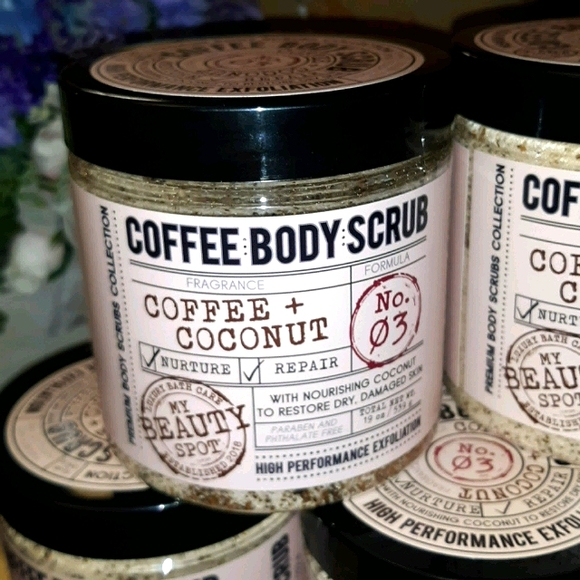 đïž19 OZ~COFFEE & COCONUT BODY SCRUB WITH FREE BONUS!đGREAT GIFT!đ - Picture 4 of 13